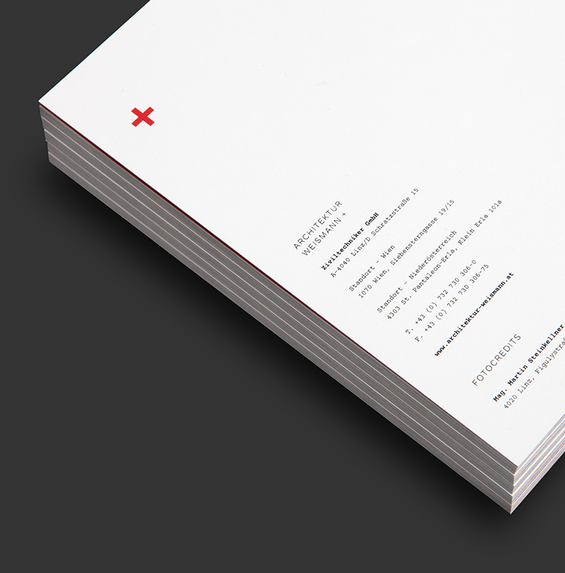 Titanweiss, Grafikstudio, Hanfthal, Weinviertel, Editorial Design, Architektur Weismann, Firmenbroschüre
