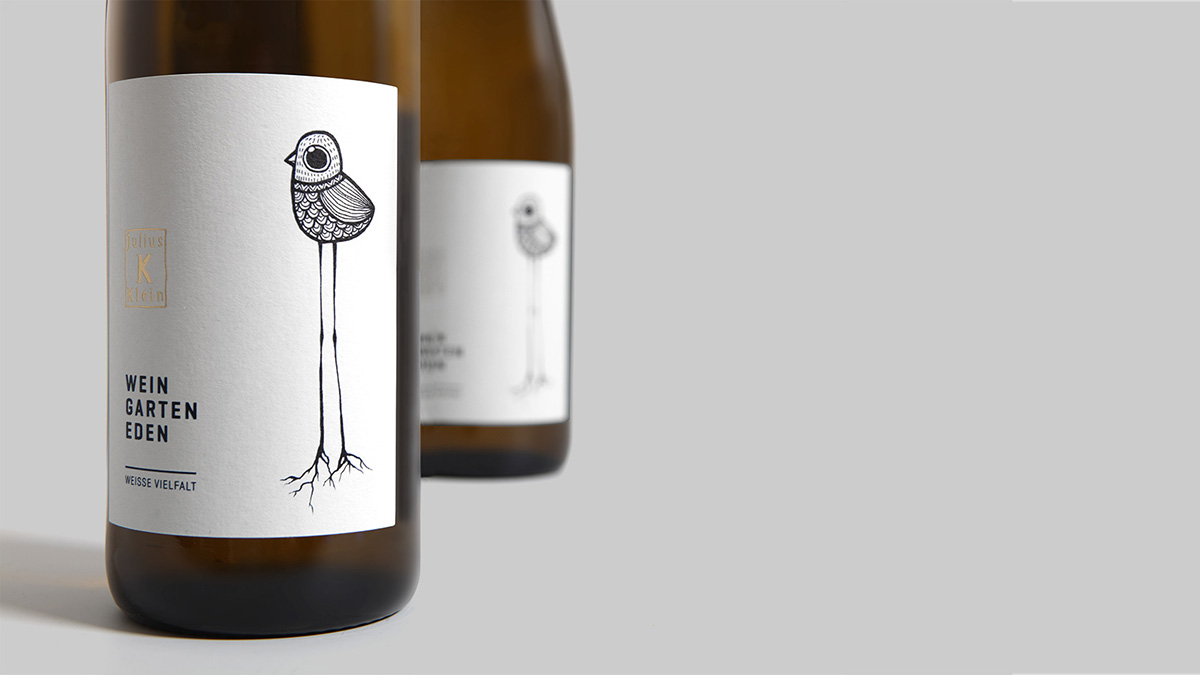 Titanweiss, Grafikstudio, Hanfthal, Weinviertel, Etikettendesign, Julius Klein, Flasche