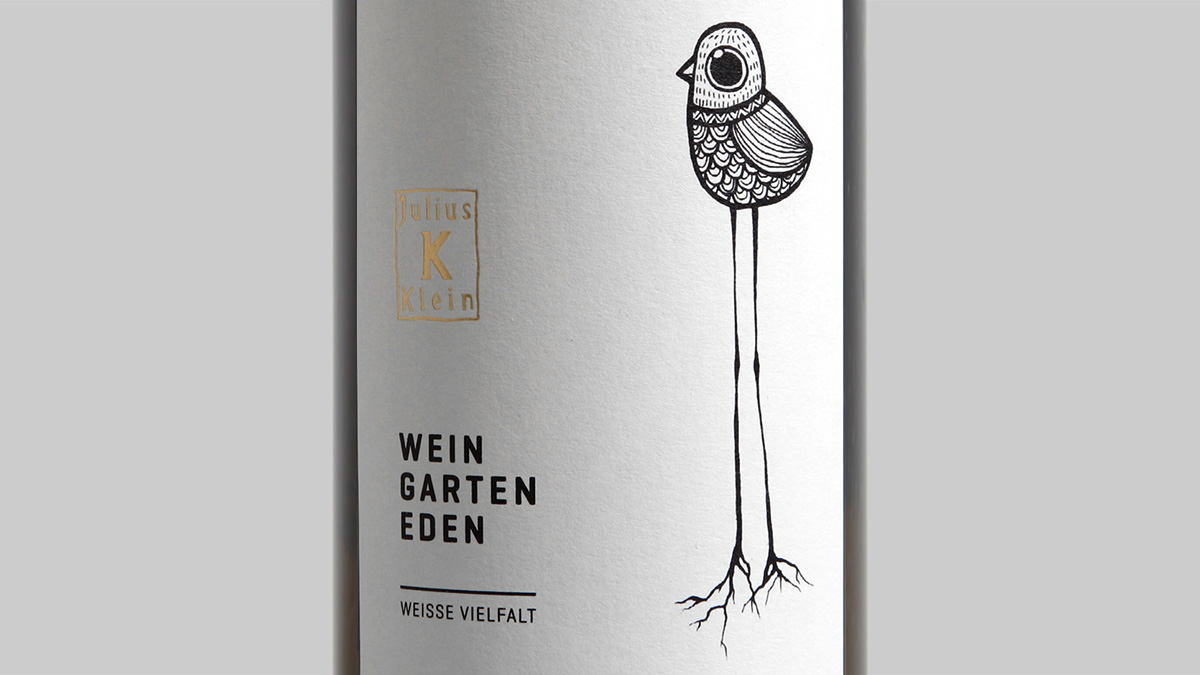 Titanweiss, Grafikstudio, Hanfthal, Weinviertel, Etikettendesign, Julius Klein, Flasche