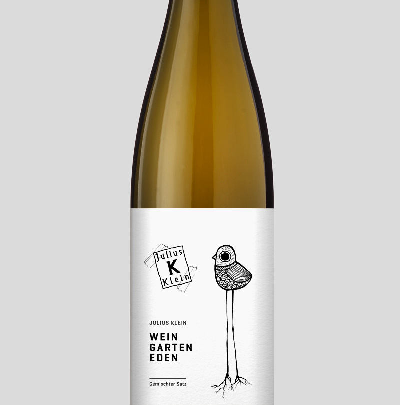 Titanweiss, Grafikstudio, Hanfthal, Weinviertel, Etikettendesign, Julius Klein, Flasche