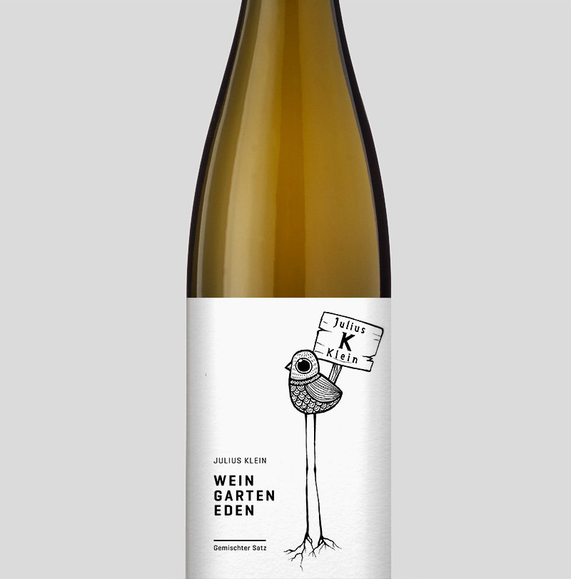 Titanweiss, Grafikstudio, Hanfthal, Weinviertel, Etikettendesign, Julius Klein, Flasche
