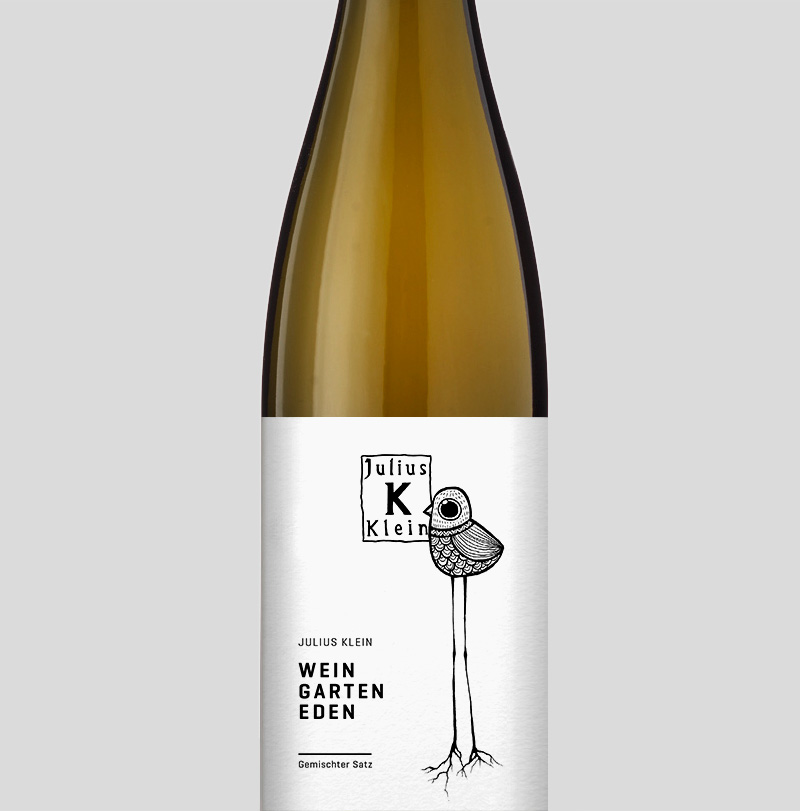 Titanweiss, Grafikstudio, Hanfthal, Weinviertel, Etikettendesign, Julius Klein, Flasche