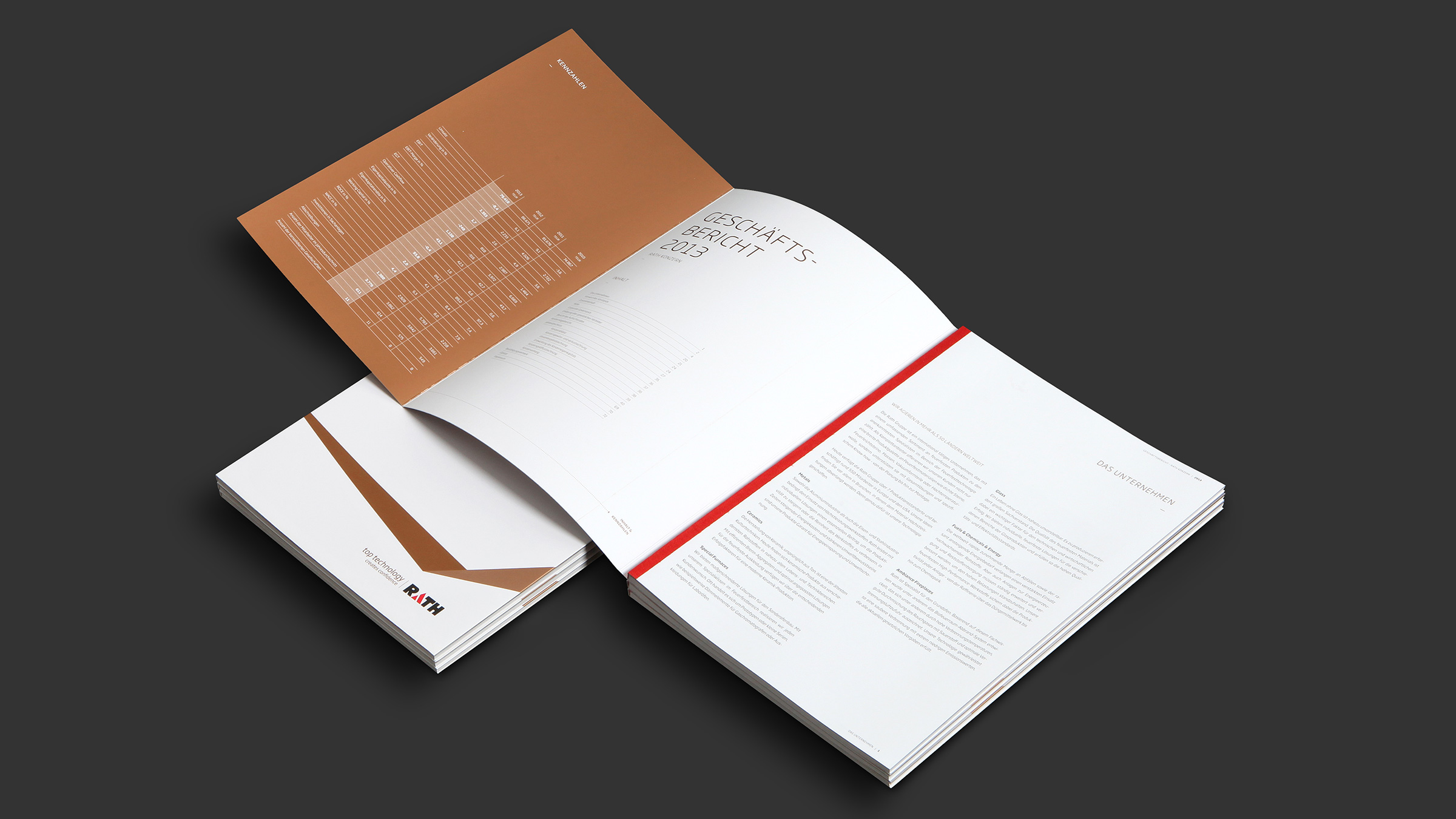 Titanweiss, Grafikstudio, Hanfthal, Weinviertel, Editorial Design, Rath AG, Geschäftsbericht, Doppelseiten