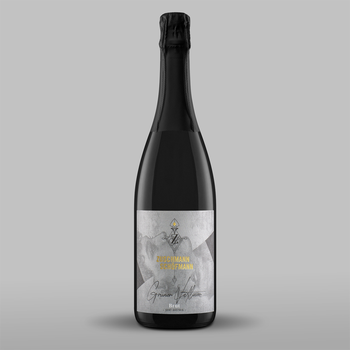 Titanweiss, Grafikstudio, Hanfthal, Weinviertel, Etikettendesign, Weingut Zuschmann-Schöfmann, Weinflasche, Detail