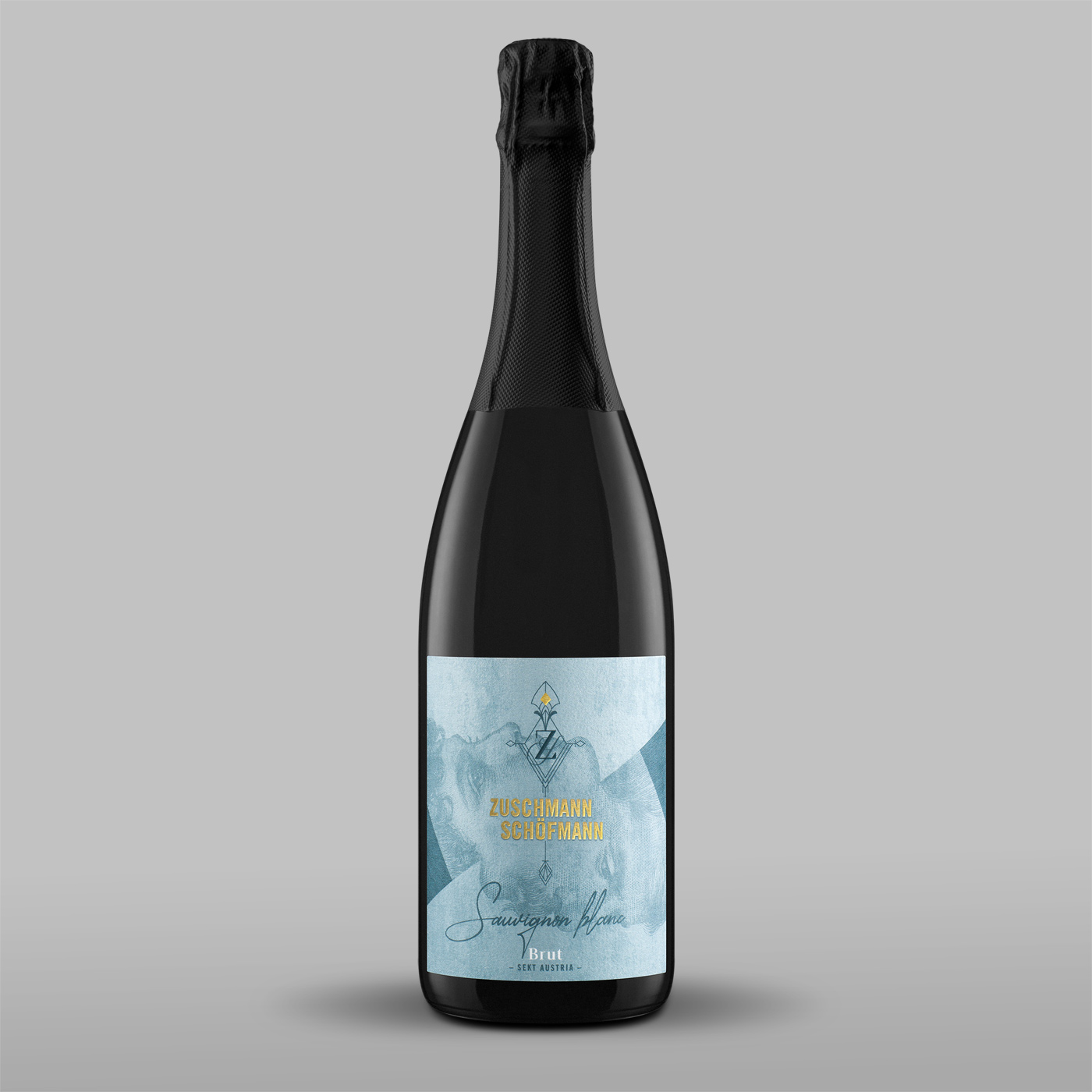 Titanweiss, Grafikstudio, Hanfthal, Weinviertel, Etikettendesign, Weingut Zuschmann-Schöfmannp, Weinflasche, Detail