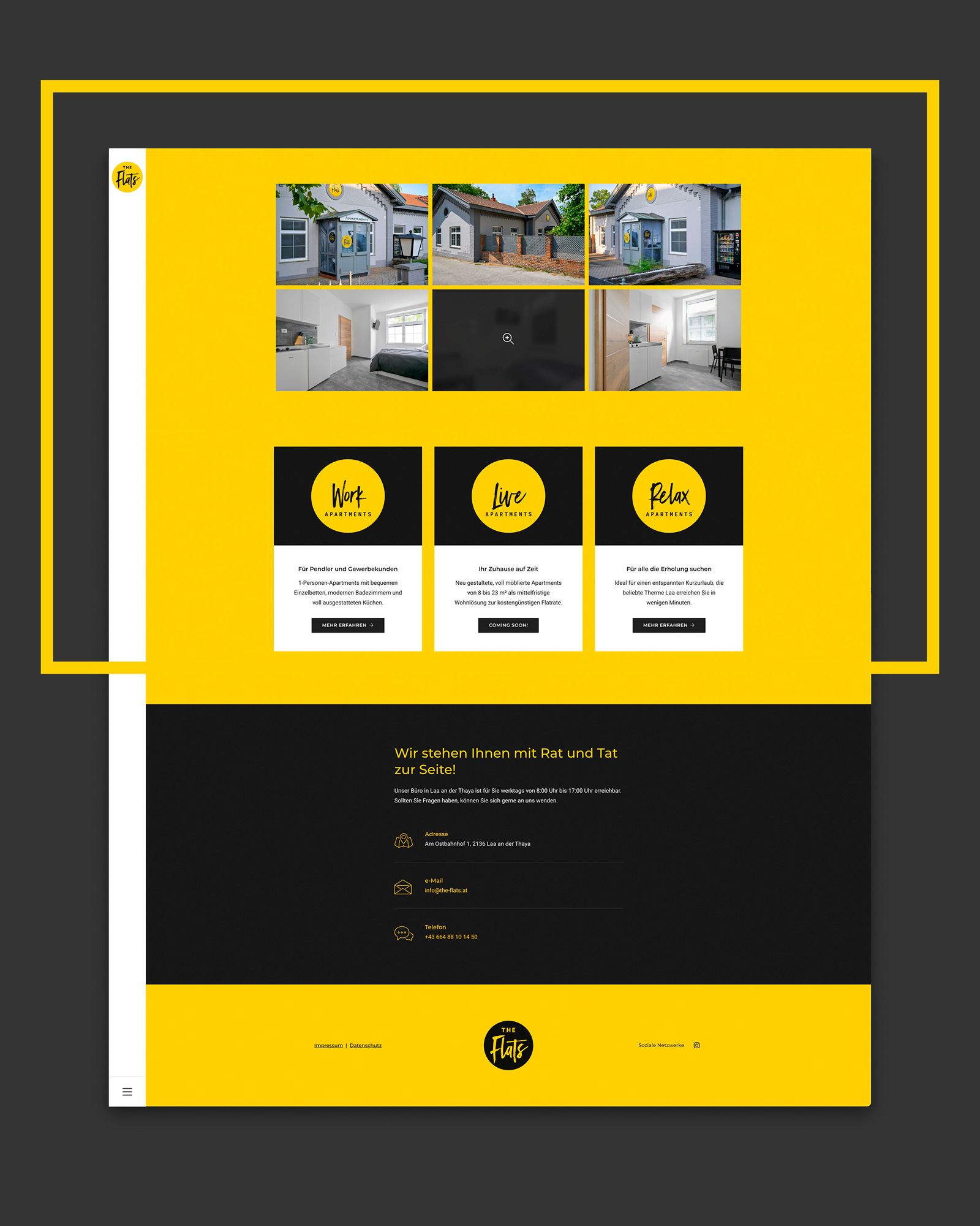 Titanweiss, Grafikstudio, Hanfthal, Weinviertel, Web Design, The Flats